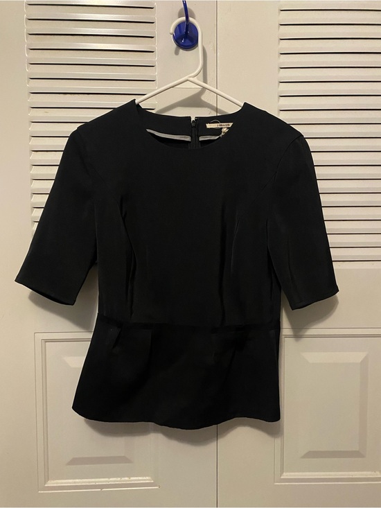 J Brand Tops - J Brand Black Short Sleeve Peplum Top (XS)